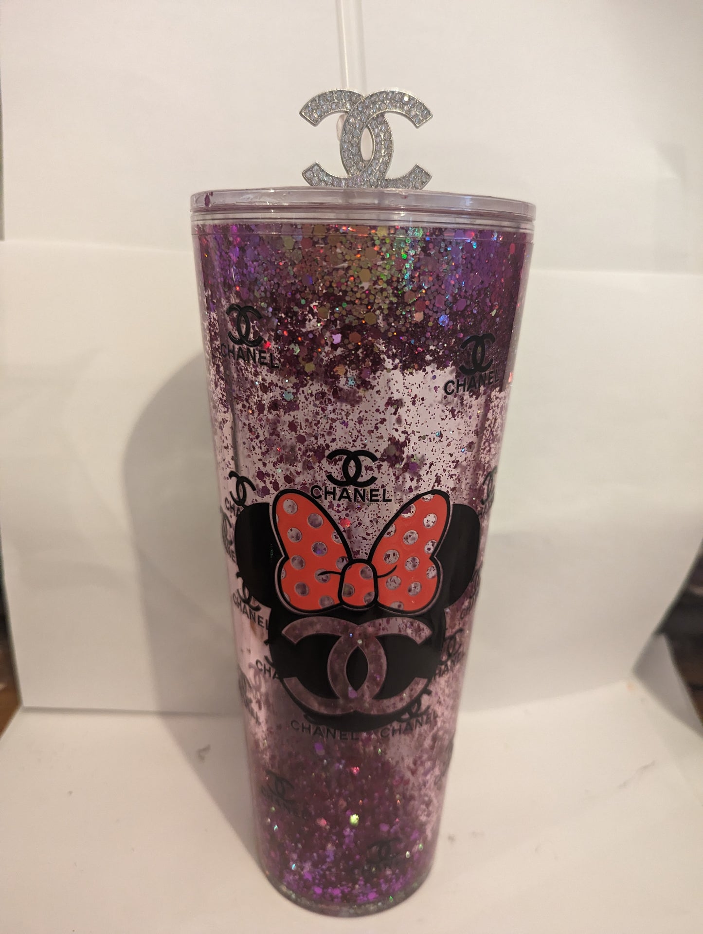 Minnie cc snow globe cold cup